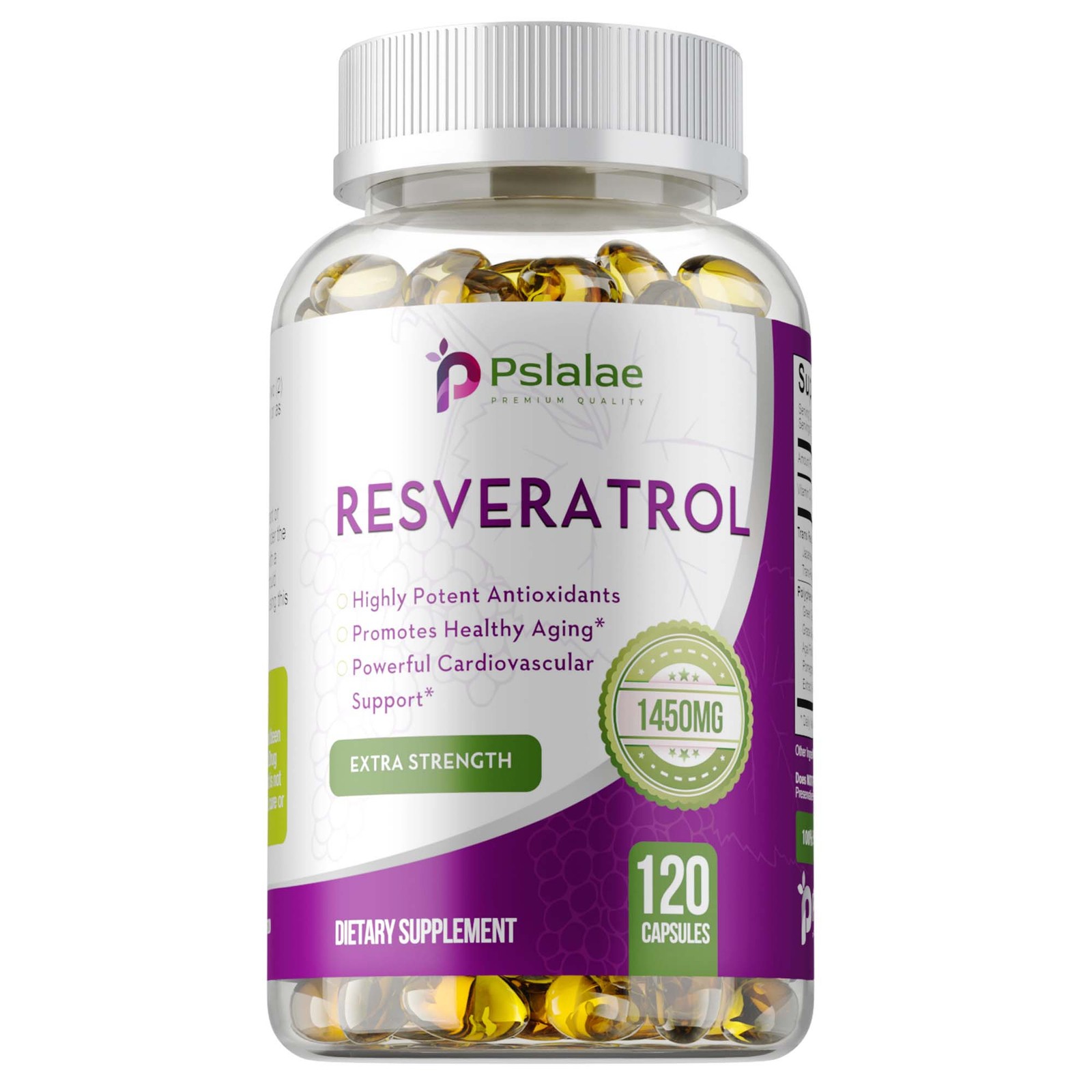 Resveratrol Capsules 1450mg – Natural Antioxidant, Anti Aging, Anti Inflammatory