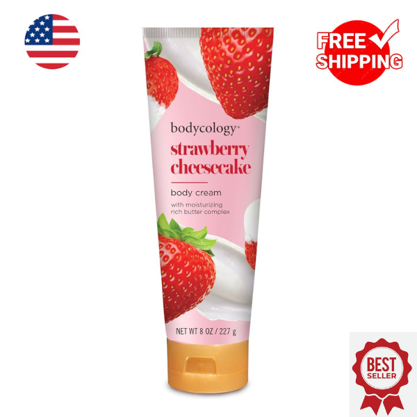 Bodycology Shea Butter Body Cream, Strawberry Cheesecake, 8 oz