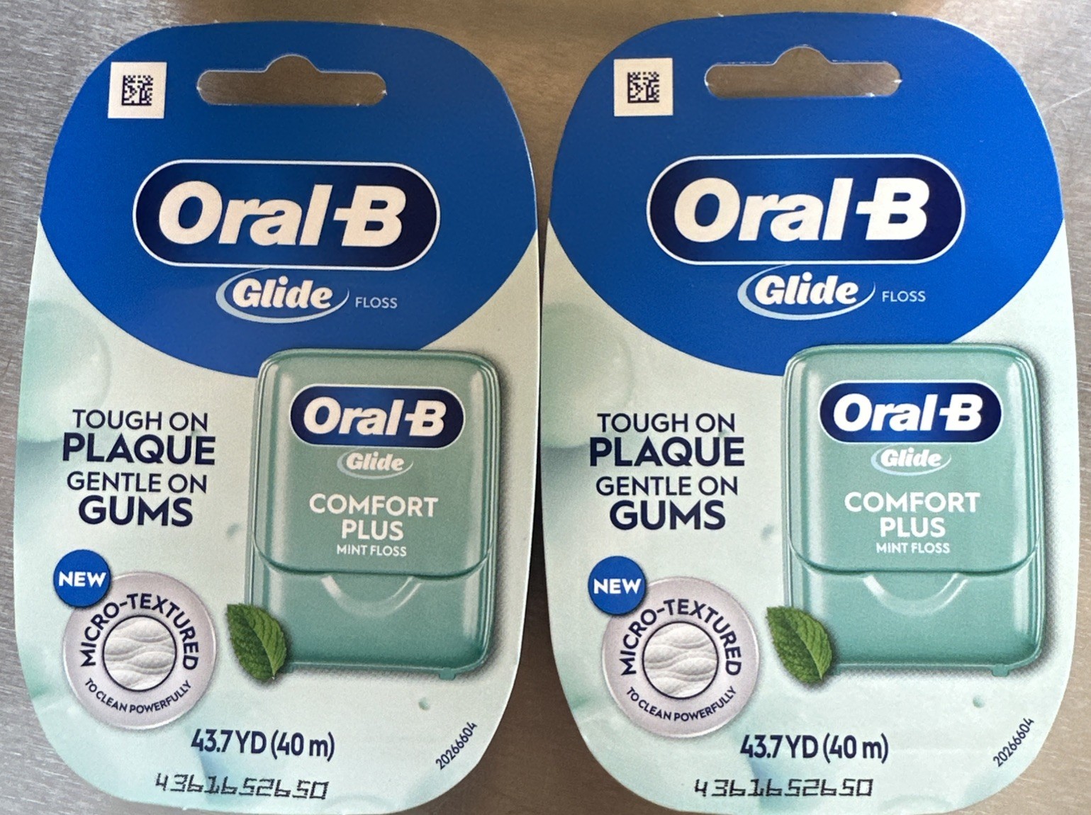 Lot Of Two Oral-B Glide Pro-Health Comfort Plus Dental Floss 43.7 Yd Each