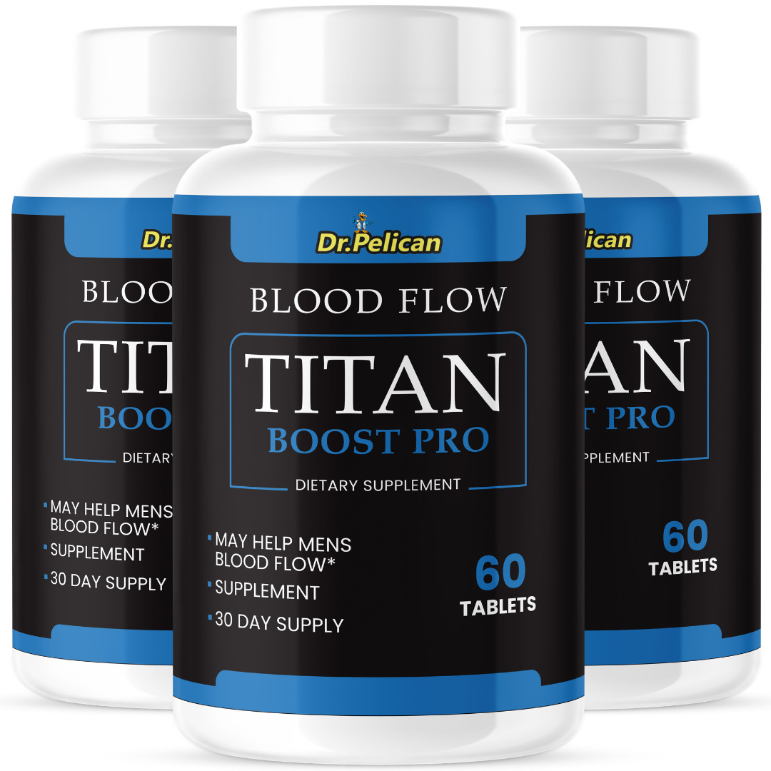 Blood Flow Titan Boost Pro- Men’s Health & Performance- 3 Bottles- 180 Tablets