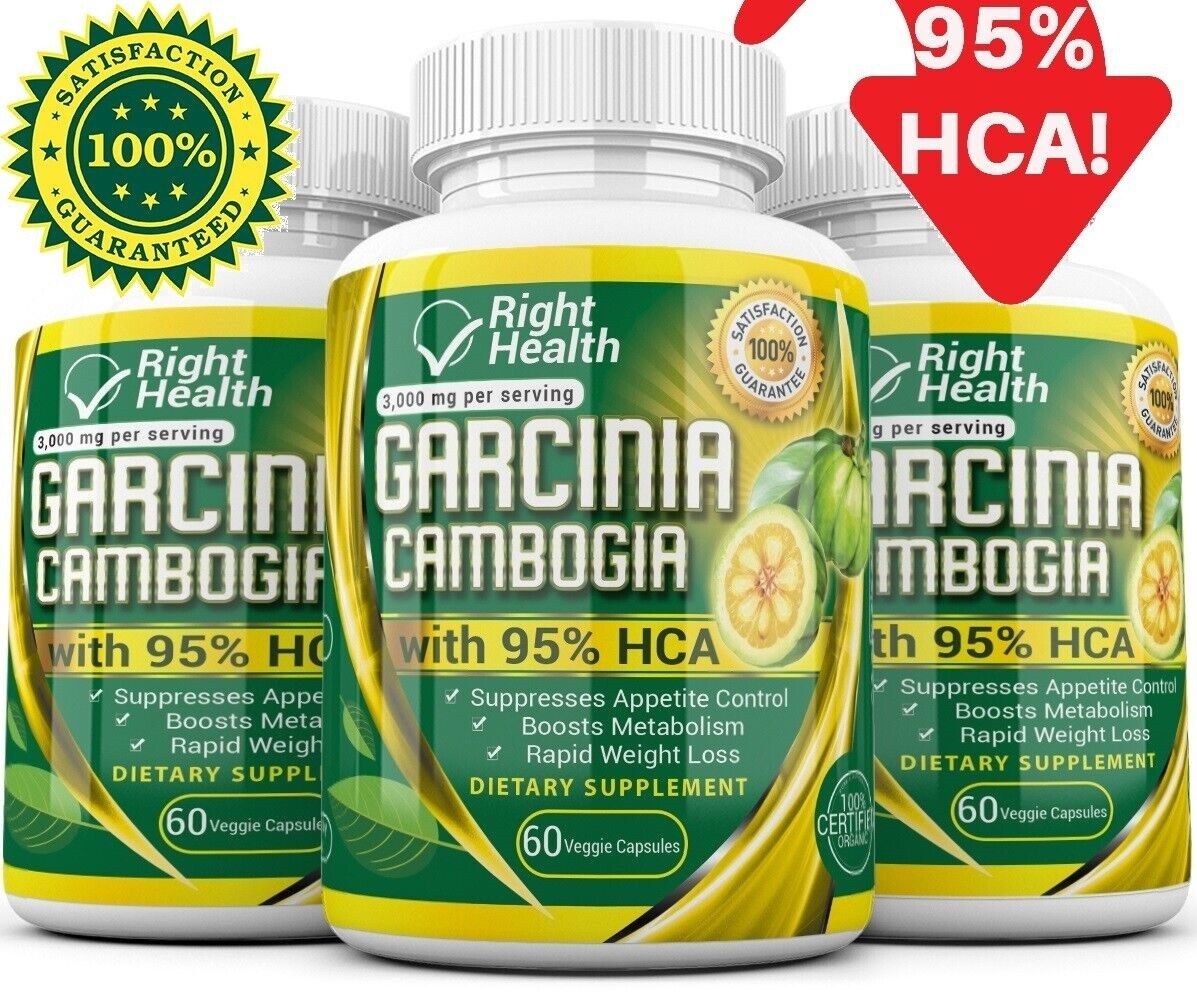 3 x BOTTLES 180 Capsules 3000mg Daily GARCINIA CAMBOGIA HCA 95% Weight Loss Diet