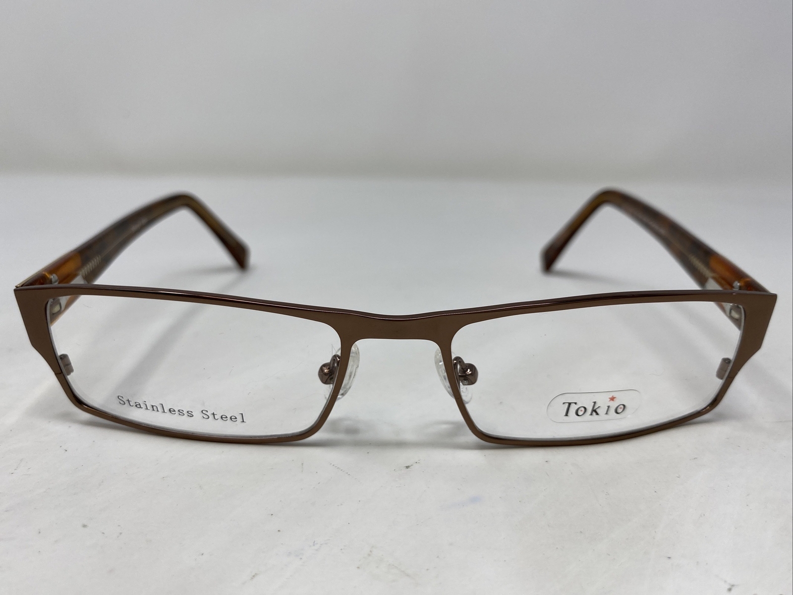 Tokio 1791 CHOCOLATE 55-18-140 Brown Metal Full Rim Eyeglasses Frame YY53