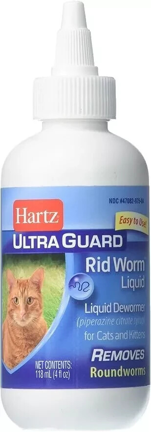 UltraGuard Rid Worm Cat Liquid Dewormer 4 fl oz NEW