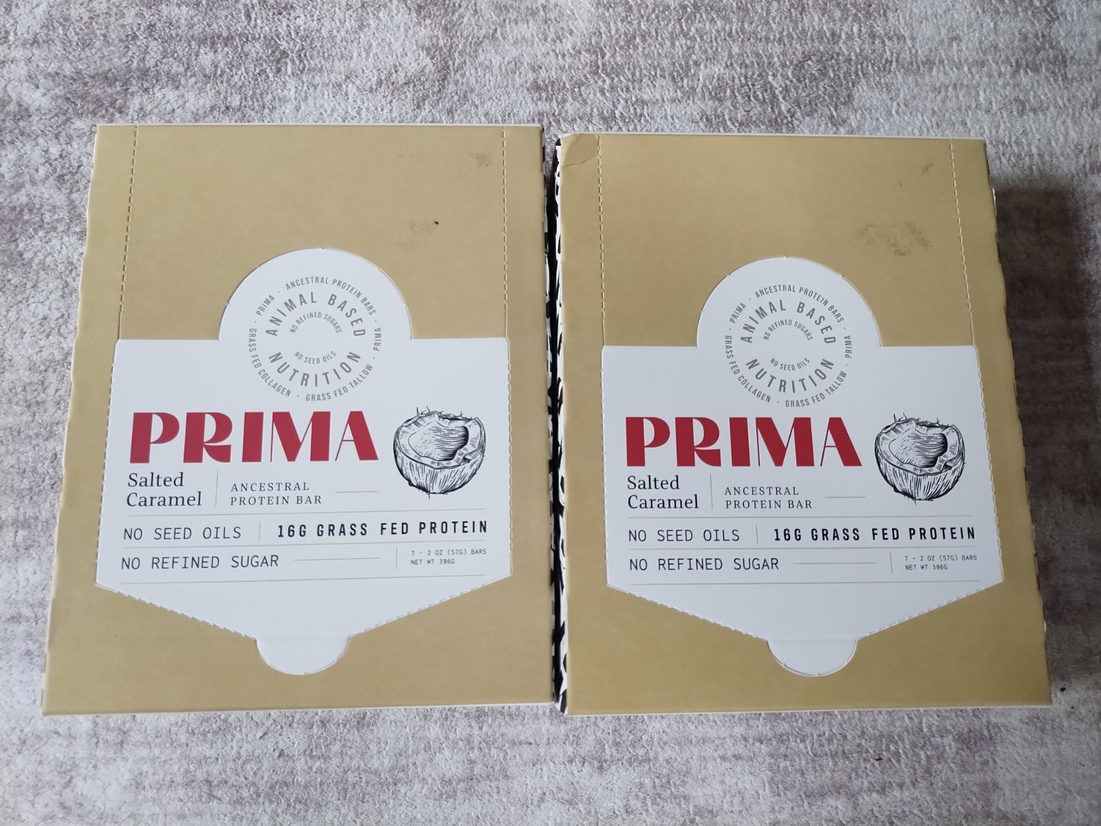 2X PRIMA Ancestral Protein Bars 7 Pack | Salted Caramel | Low Carb | 16g Protein