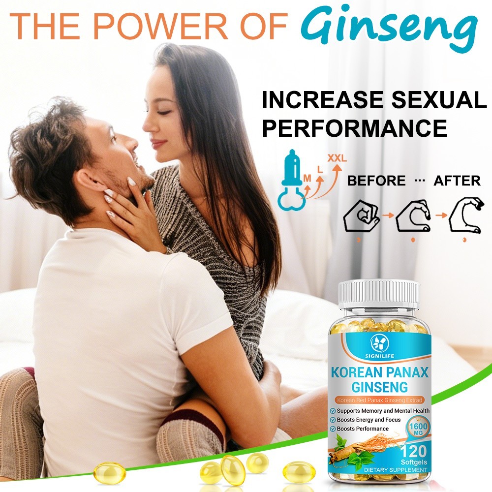 Korean Red Panax Ginseng 120 Capsules – 1600mg Extra Strength NON-GMO No Fillers