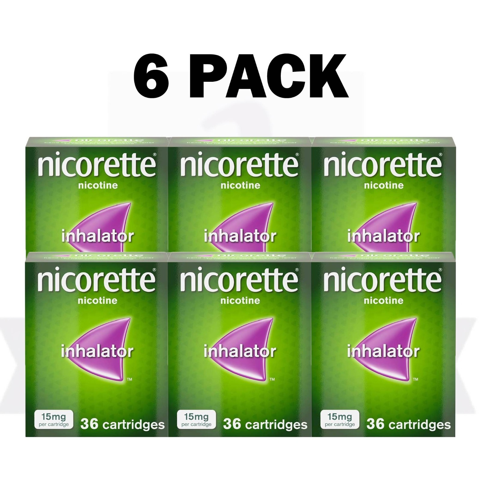 6 PACK – Inhalat0r 15MG – 36 CT