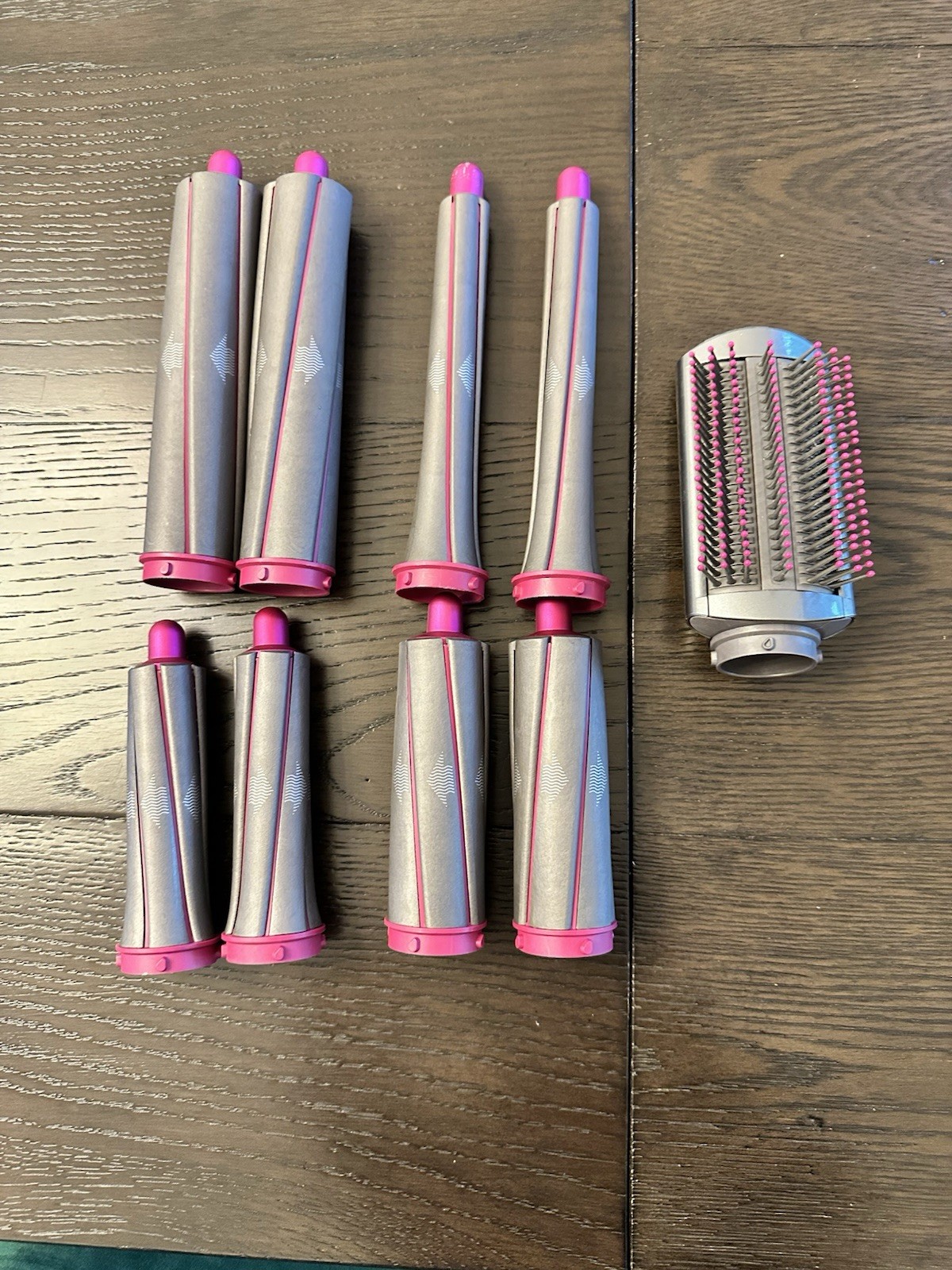 Dyson Hair Styler Attachment Set/Kit Grey pink Long Hair Barrels