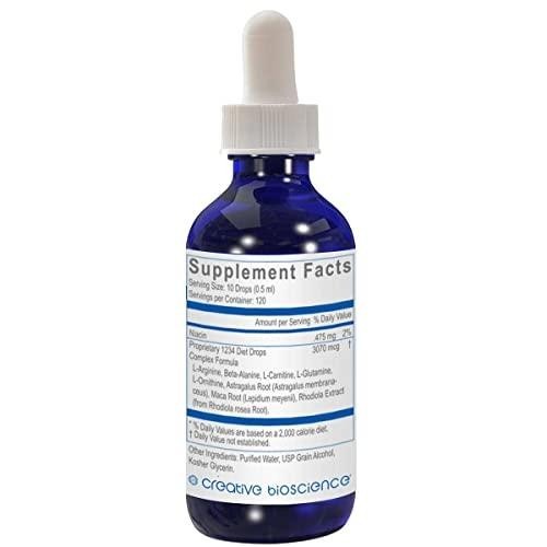 Creative Bioscience 1234 Diet Drops- 4 PACK- 12 2fl. Oz. blue dropper bottles