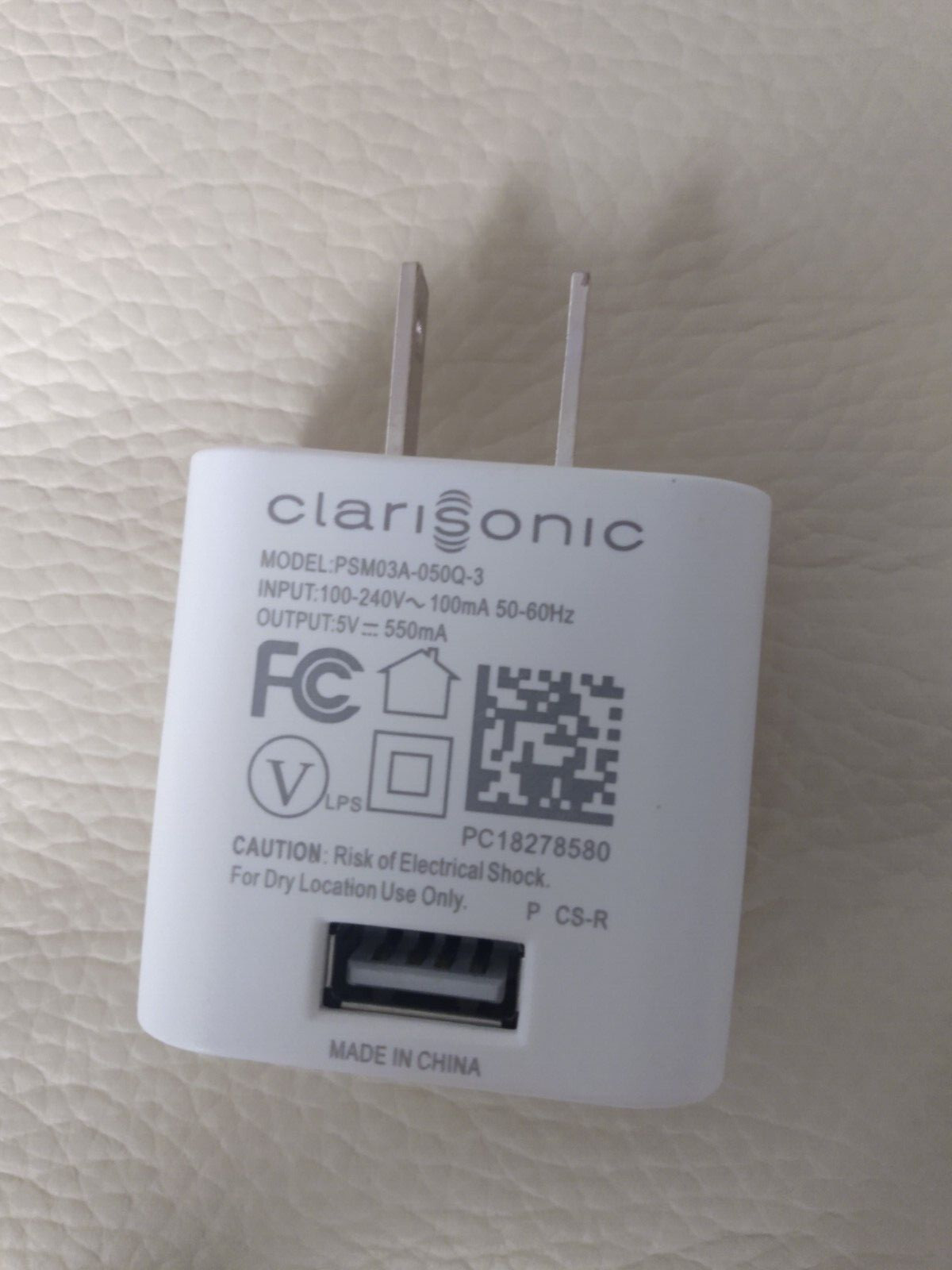 Clarisonic USB AC Power Wall Plug Brand New
