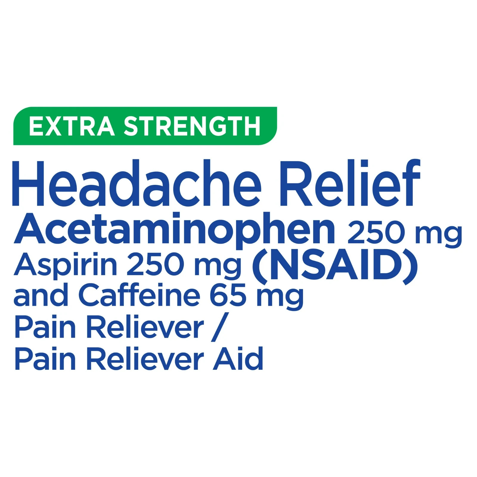 Equate Extra Strength Headache Relief Caplets, 250mg, 200 Count