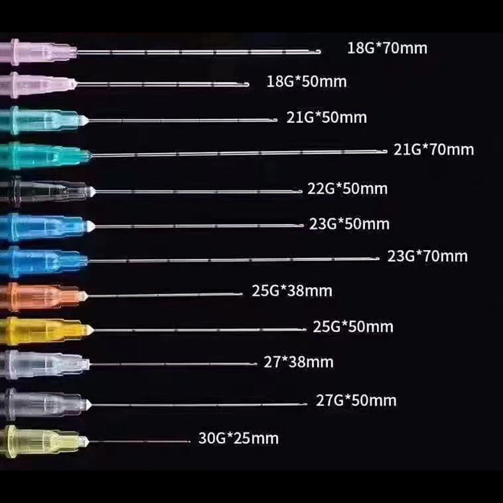 Micro Cannula with Puncture, 5/10pcs 25g 50mm Blunt Tip for Fillers, USA Seller