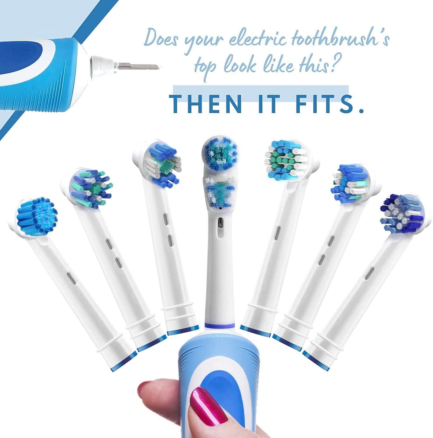 Alayna Replacement Toothbrush Heads Compatible with Oral B Floss Action – 20 Pk