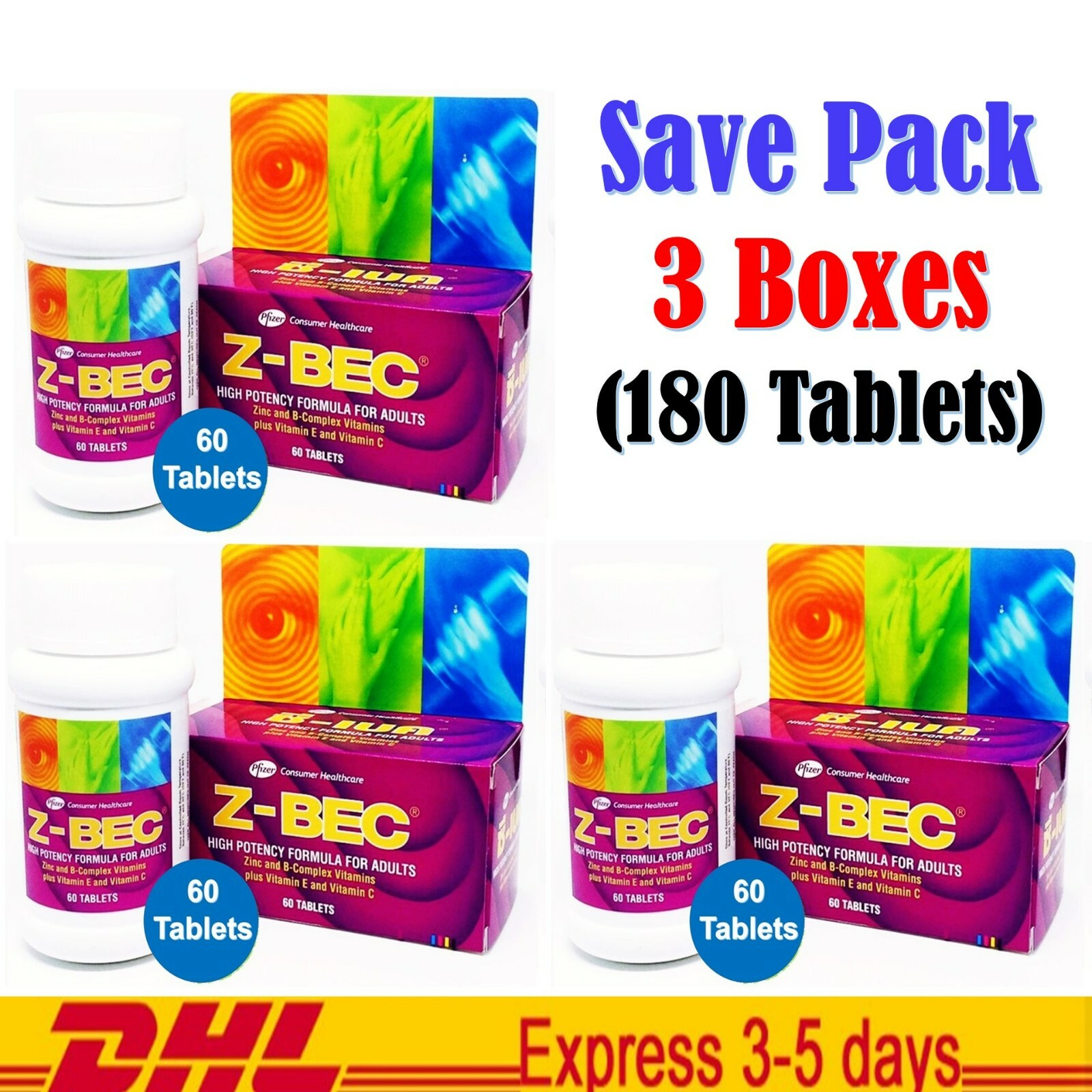 Z-BEC Multivitamins Multimineral High Potencyy Adults Formula 180 Tablets