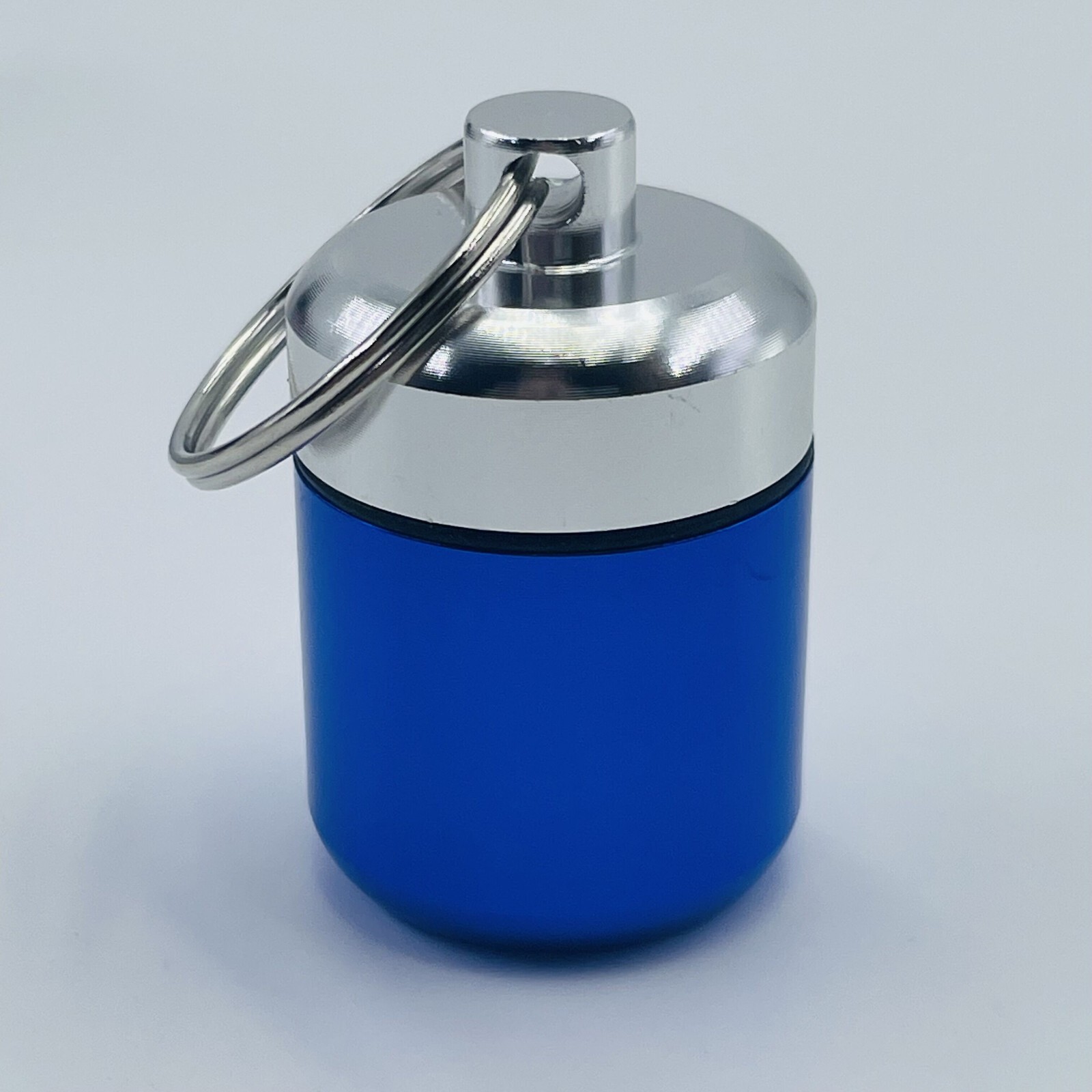 Keychain Medicine Pill Box Case Bottle Holder Waterproof Metal Container 6PCS