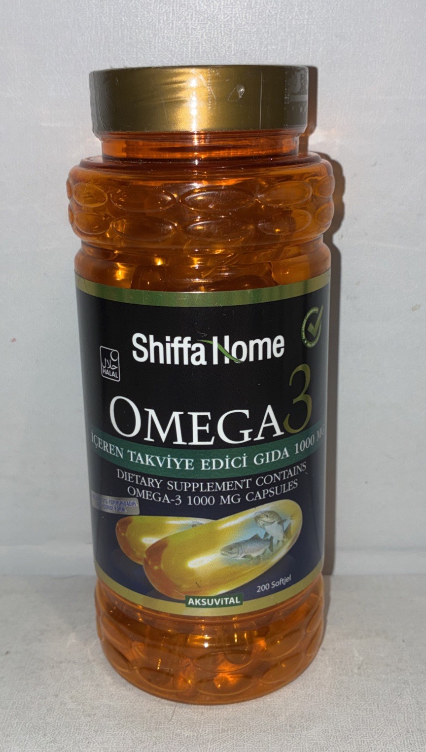 Sealed Shiffa Home Omega-3 1000 Mg, 200 Softgels / Exp 02/2029