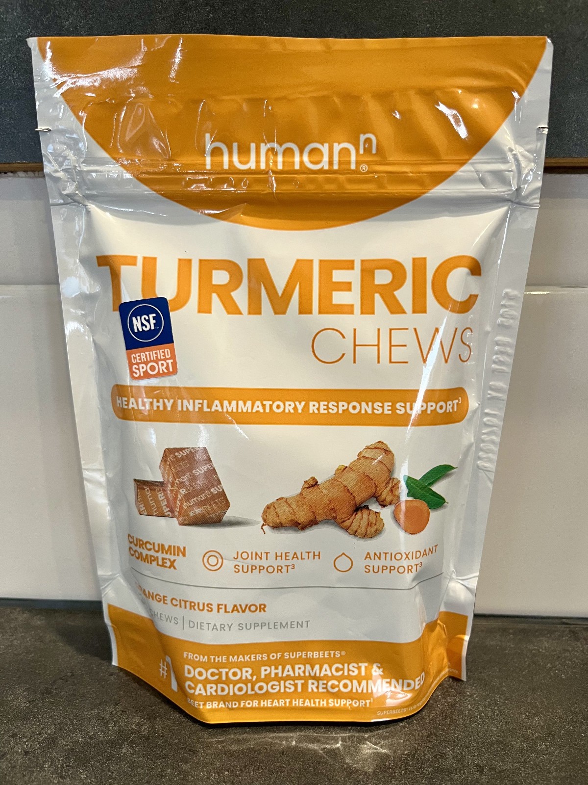 NEW & SEALED! – Humann – 30 Turmeric Chews – Sport Health – Best by 10/2026