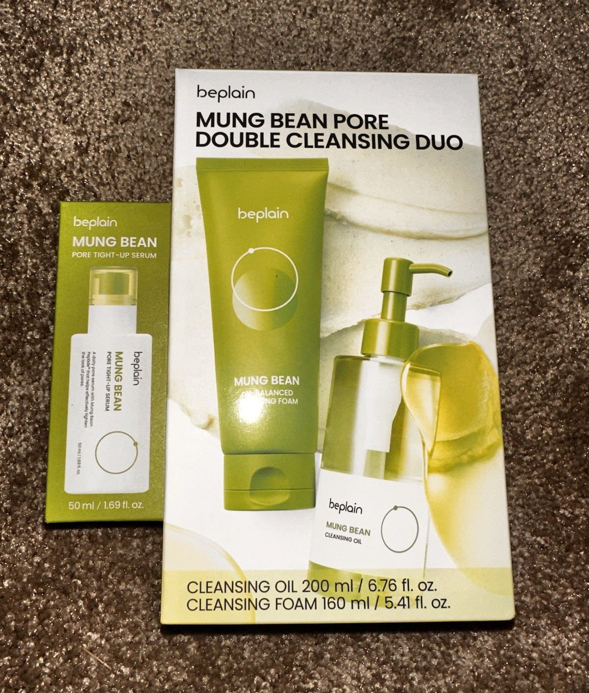 beplain Mung Bean Pore Double Cleansing Duo Oil 200ml + Foam 160ml pH Balanced