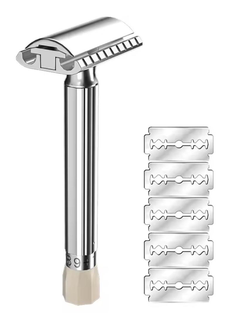Adjustable Double Edge Safety Razor CNC Stainless Steel Senstive Mild Aggressiv