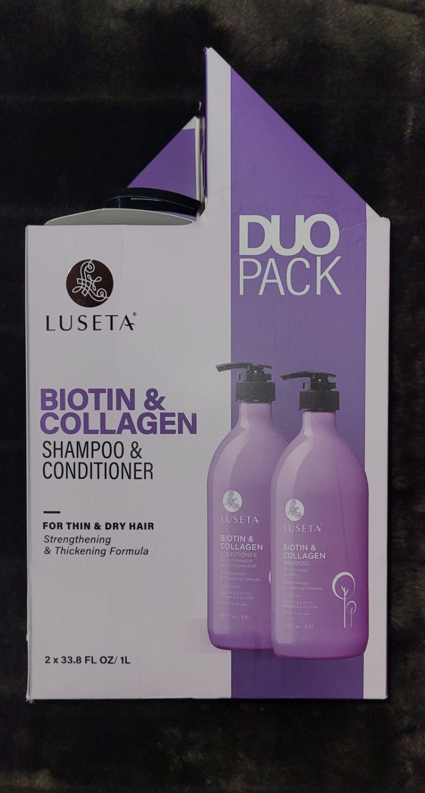 Luseta Biotin & Collagen Shampoo & Conditioner 2×33.8oz Sulfate-Free Thickening