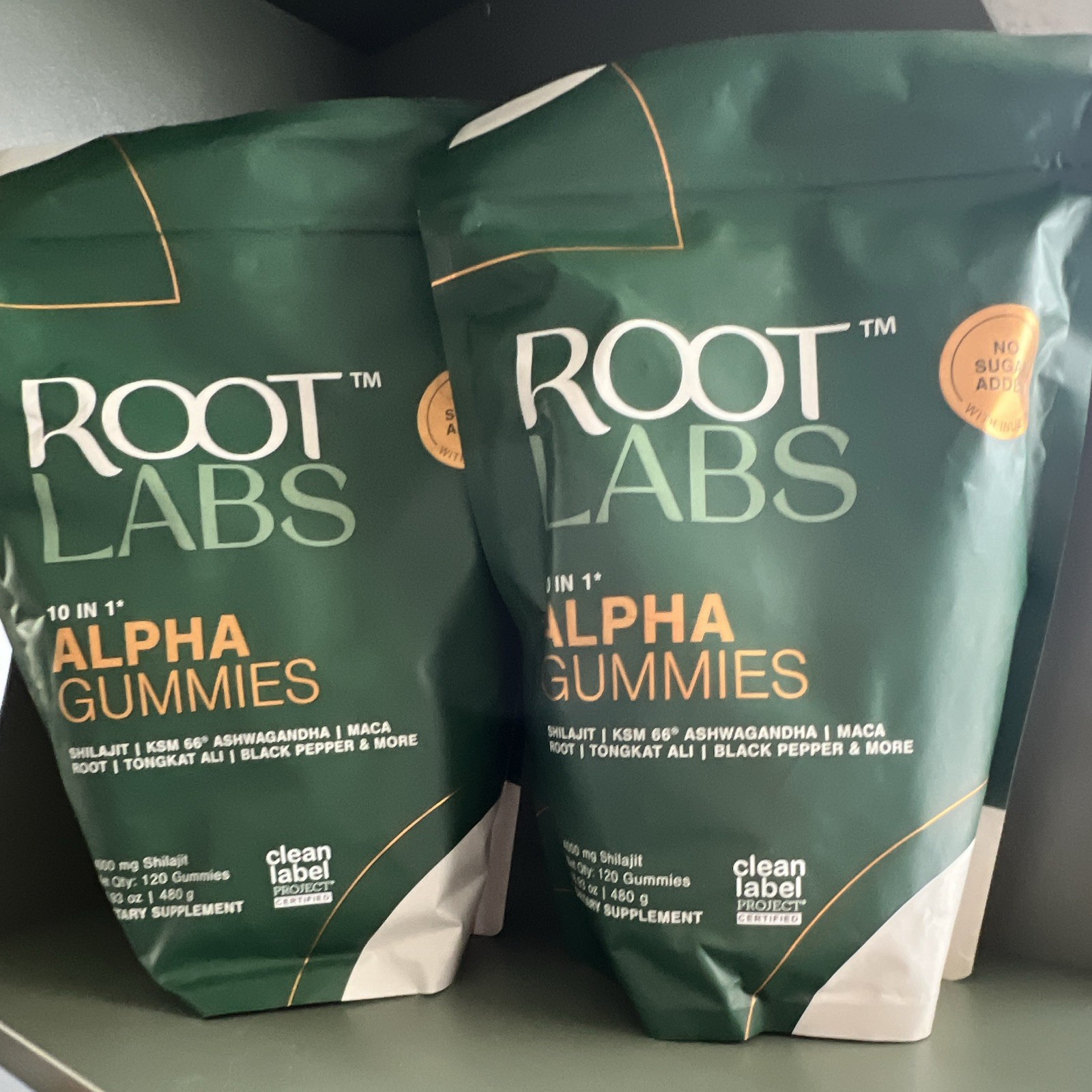 ROOT LABS 10-in-1 Alpha Gummies Tamarind 120 Ct Vegan Non-GMO GF Exp 08/2027