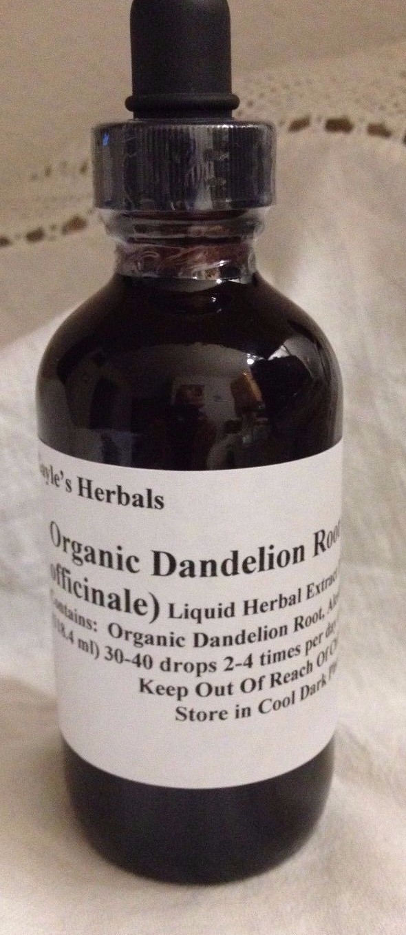 Organic NON-GMO Dandelion Root (Taraxacum officinale) Tincture 4 floz