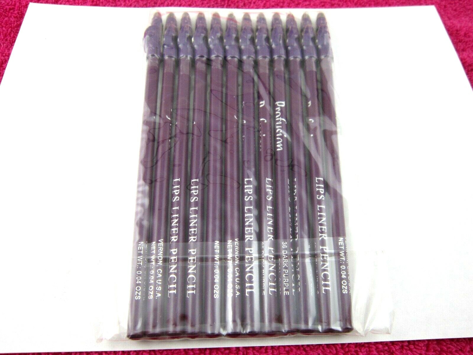 Lip Liner Pencil Dark Purple Color 12 Lip Liners Lot 7.5″ Long Profusion Brand