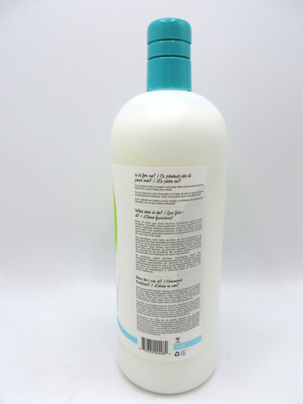DEVACURL NO POO DECADENCE ZERO LATHER ULTRA MOISTURIZING MILK CLEANSER 32oz