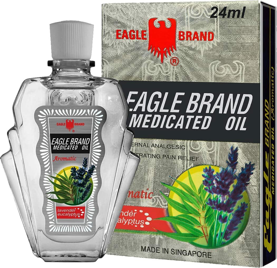 12Pcs Eagle Brand Medicated Oil 24 ml Aromatic-Lavender Eucalyptus – Exp:11-2026