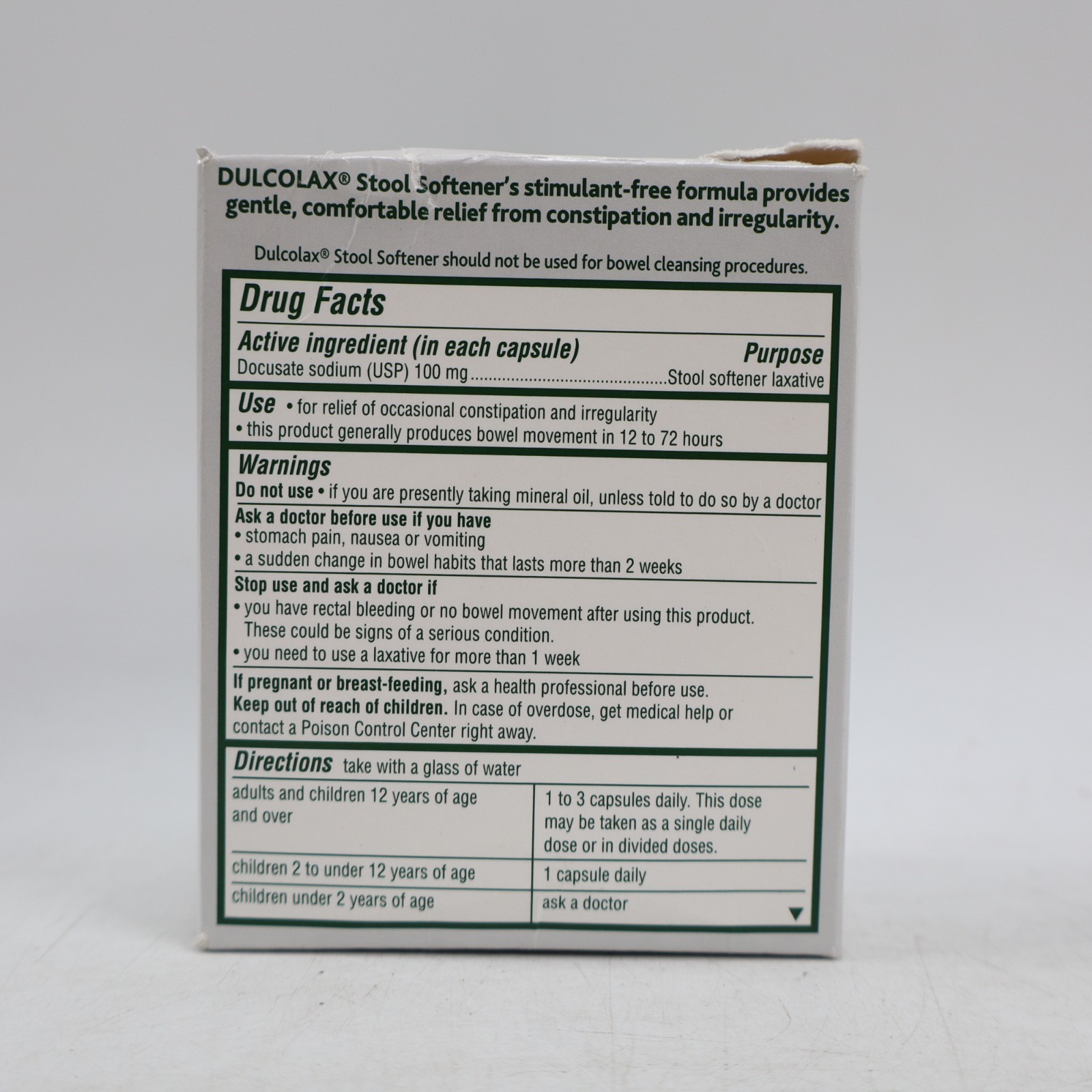 2 PACK Dulcolax Stool Softener Laxative Gel Capsules – 25ct Each EXP 02/2026+