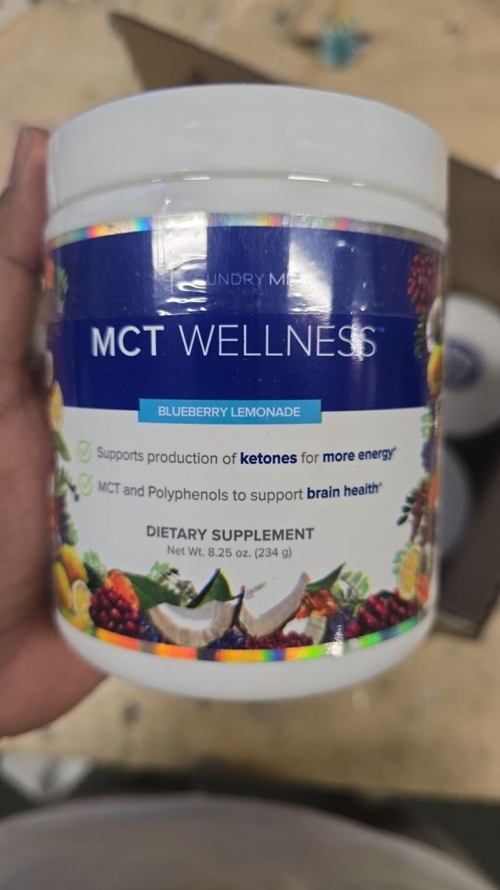 Gundry MD MCT Wellness Powder Blueberry Lemonade Flavor Diet Supplement 8.25 oz