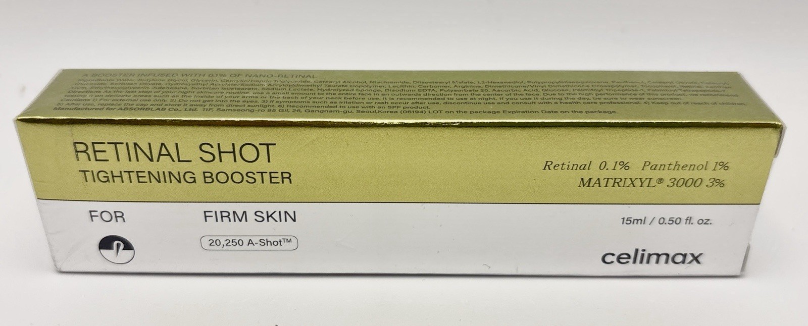 celimax The Vita A Retinal Shot Tightening Booster 0.1% Retinal + Matrixyl 3000
