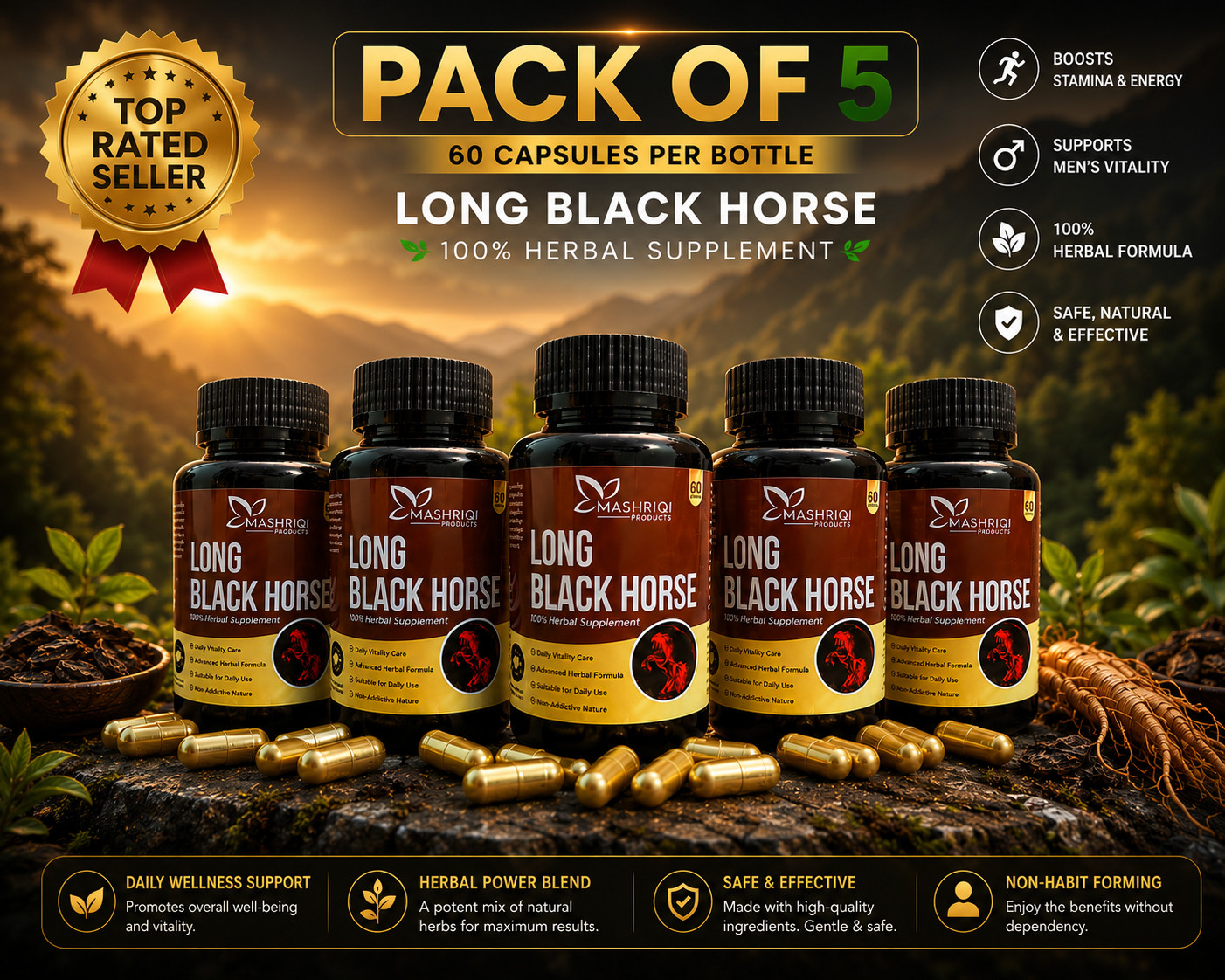5 x Peni’s-enlarger New XXXL Gain 12+ Inches Capsules Faster Growth 60 Caps.