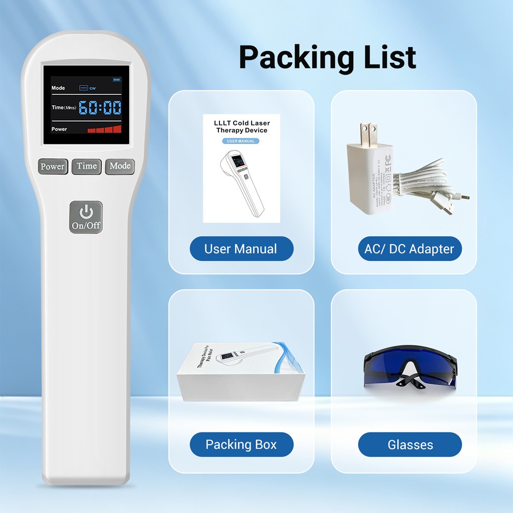 16x650nm+4x808nm Home Laser Therapy Device for Back Neck Elbow Knee Pain Relief