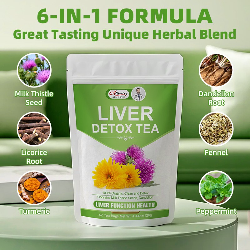 Liver Detox Tea 42 Bags | Natural Herbal Cleanse with Mulberry & Goji Berry