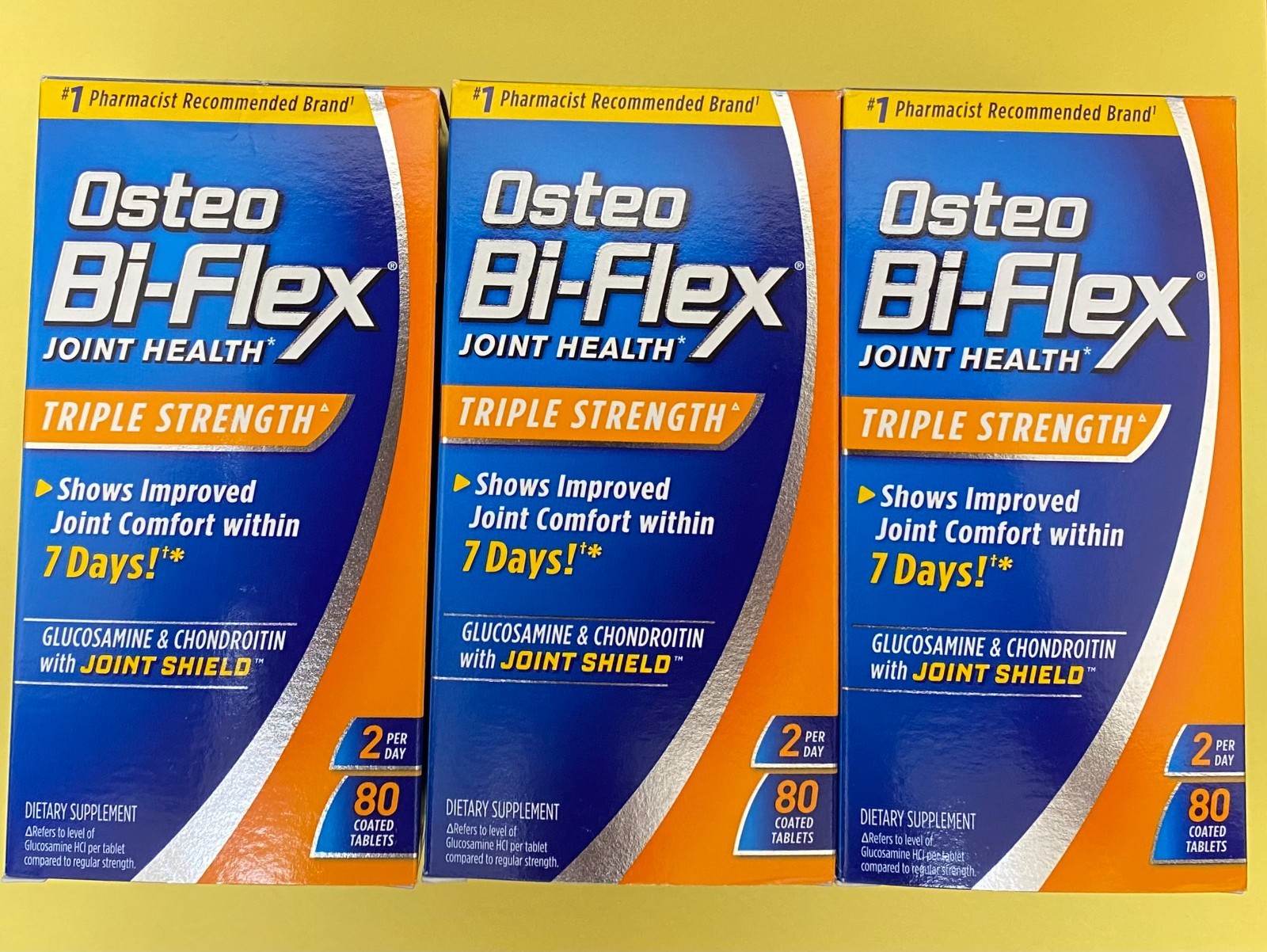 3 pack of Osteo BiFlex Triple Strength Joint Health 80 Tablets – EXP 07/26