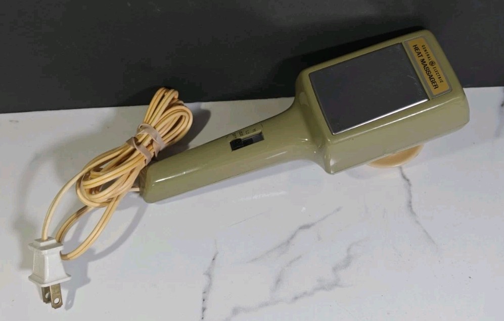 Vintage GE General Electric Heat Massager Model MR-2 2 Speed – Tested & Working!