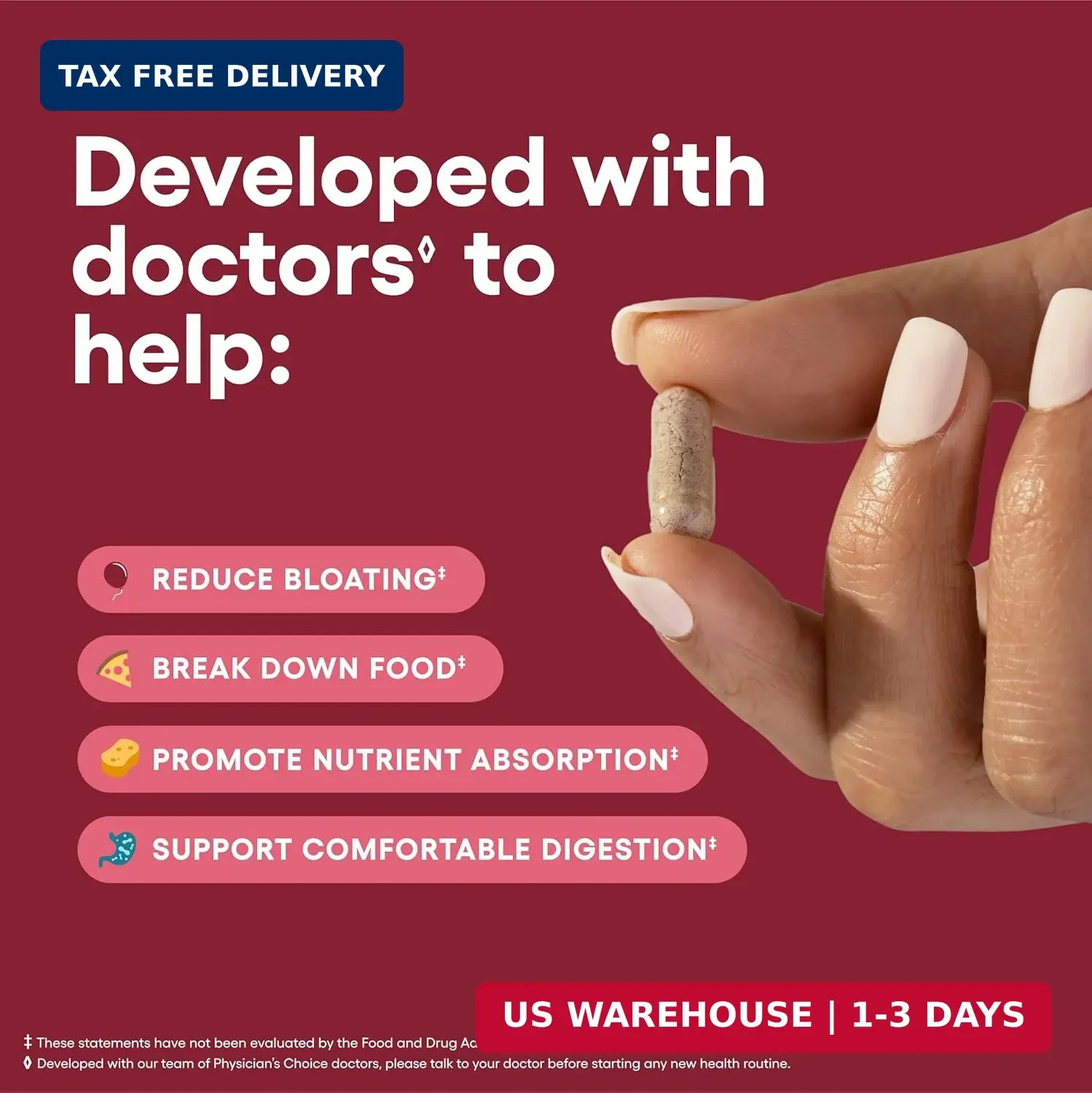 Physician’s CHOICE Digestive Enzymes for Bloating & Digestion – Fast-Acting 16 E