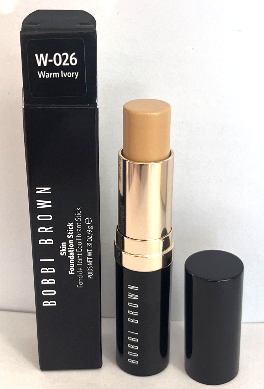 Bobbi Brown Skin Foundation Stick W-026 Warm Ivory 0.31 oz / 9 g New In Box