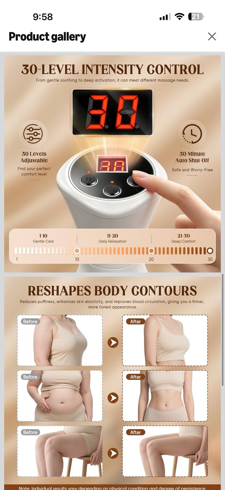 Rechargeable Lymphatic Drainage Massager & Cellulite Massage Tool with 3000mAh,
