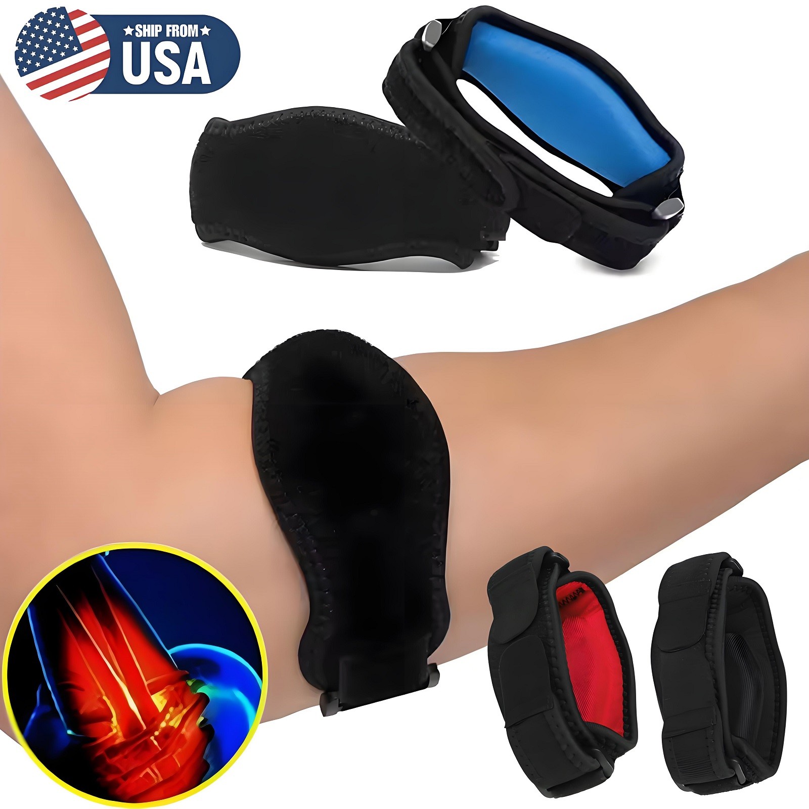 Elbow Brace Support Arthritis Tendonitis Arm Joint Strap Band Wrap for Tennis US