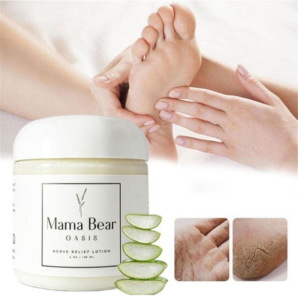 Mama Bear Oasis Lotion – Nerve Relief Cream for Foot, Hands, Legs, Natural Care