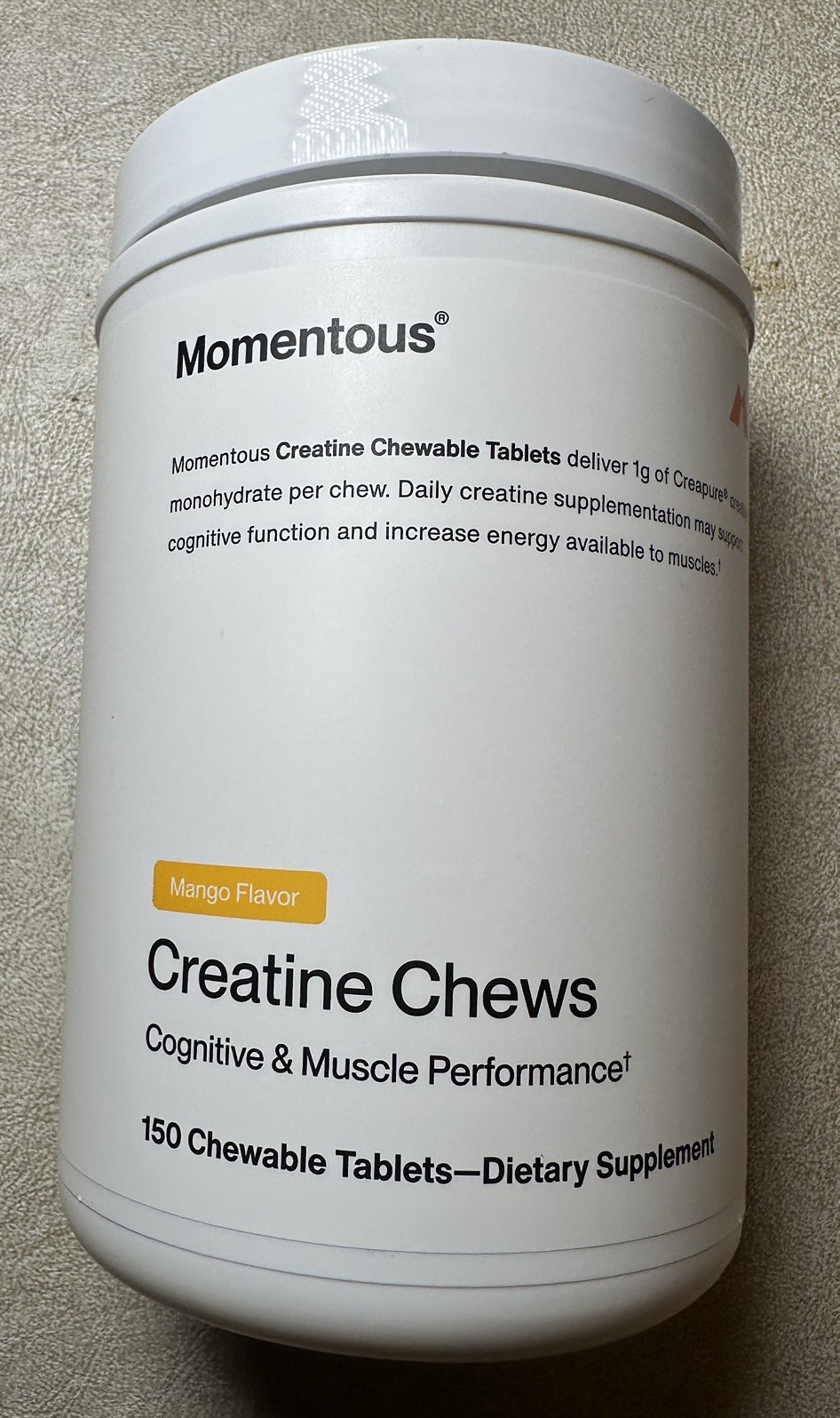 Momentous Creatine Chews 150-Count – Mango FREE SHIPPING Exp 02/28
