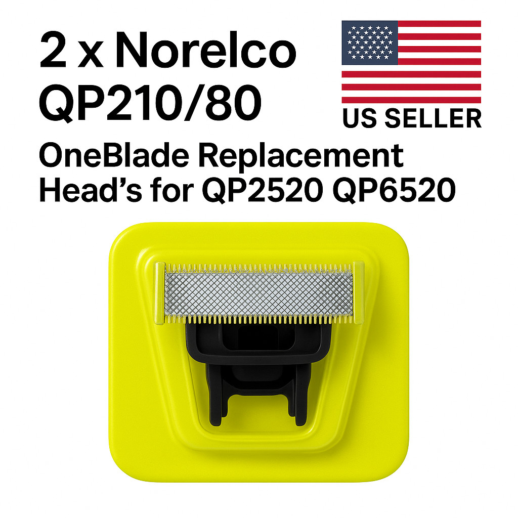 2 x Norelco QP210/80 One Blade Head’s for QP2520 QP2630 QP6520