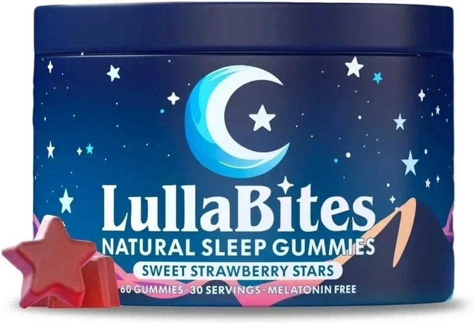 Brand Sleep Gummies-30 USA Natural in 60 Gummies new Made LullaBites Servings