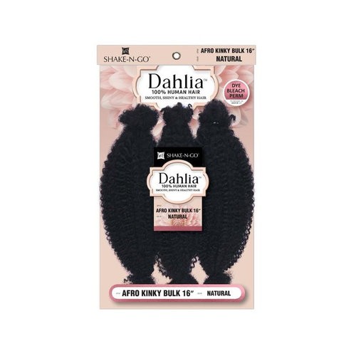 Dahlia 100% Human hair Afro Kinky Bulk 16″