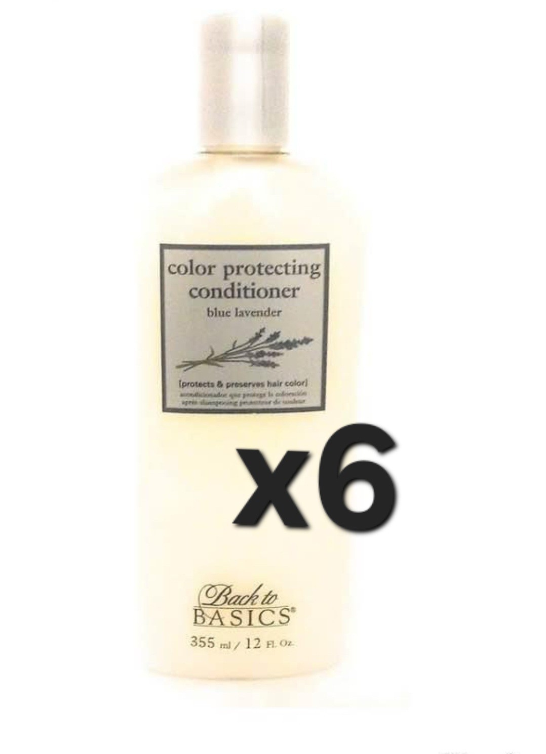 6 PACK | Back to Basics | Blue Lavender Color Protecting Conditioner | 12oz