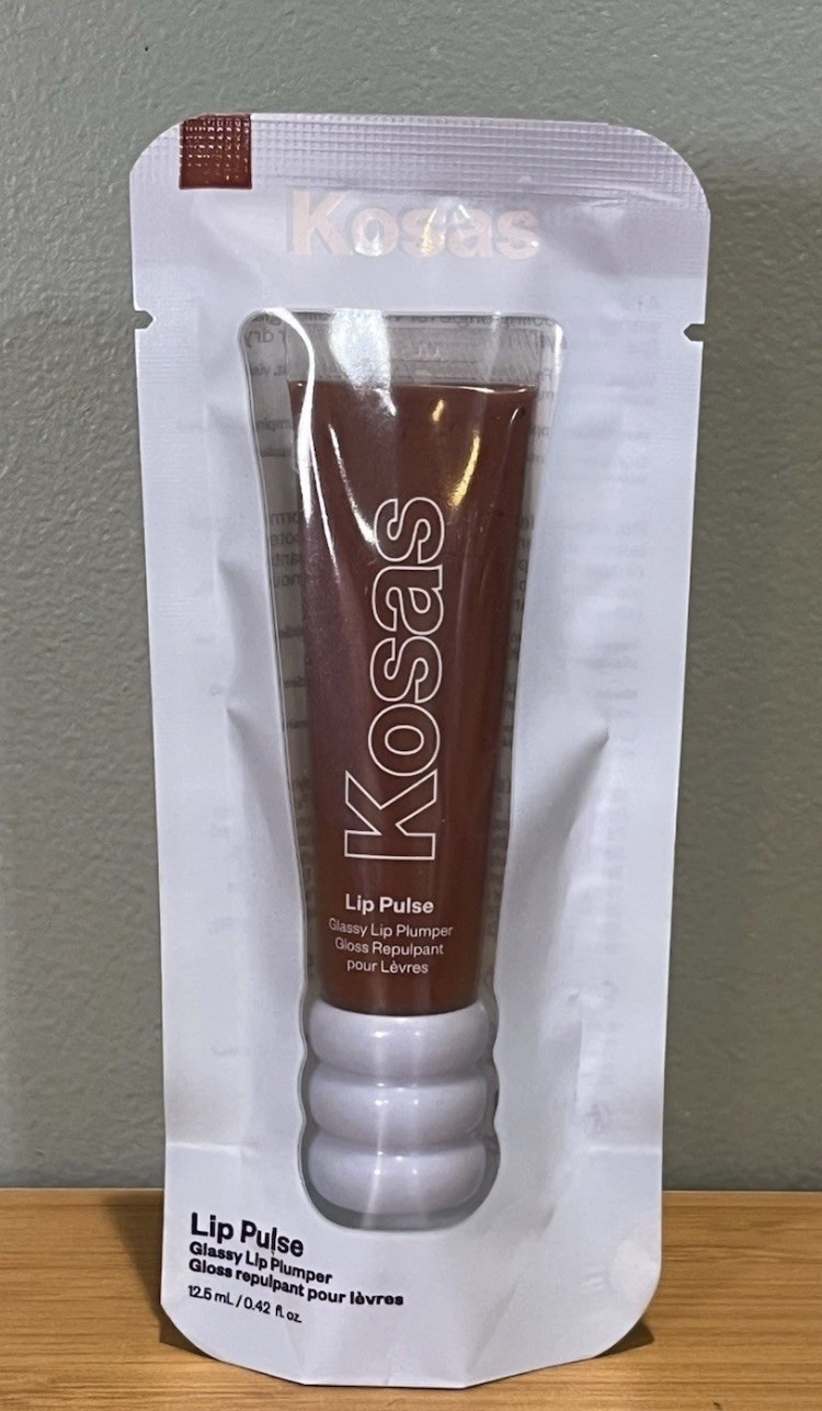 Kosas Lip Pulse Lip Plumper Gloss “Sixth Sense” Warm Nude 0.42oz NEW/Sealed