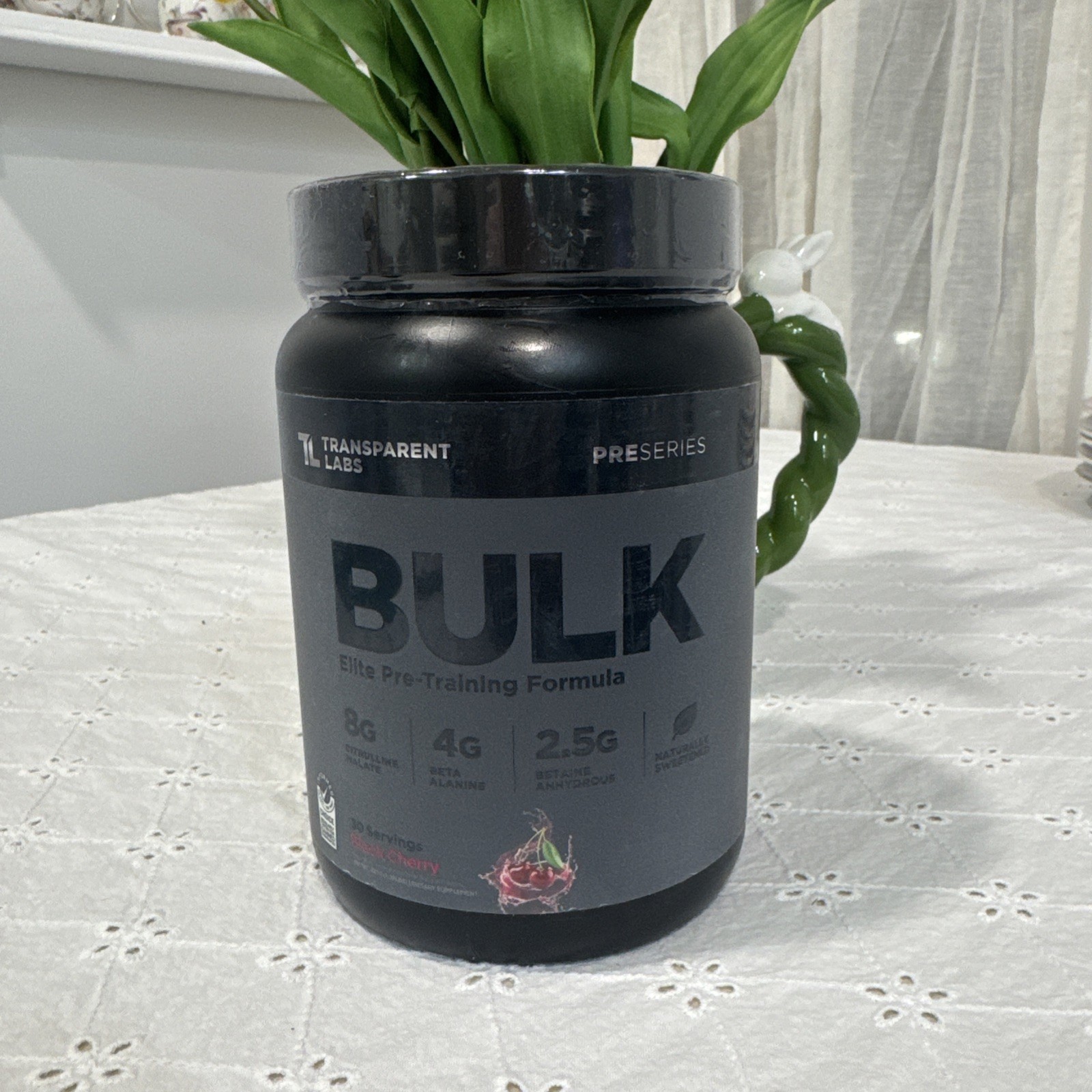 Transparent Labs Bulk Black Pre Workout – Sugar Free Preworkout – Black Cherry