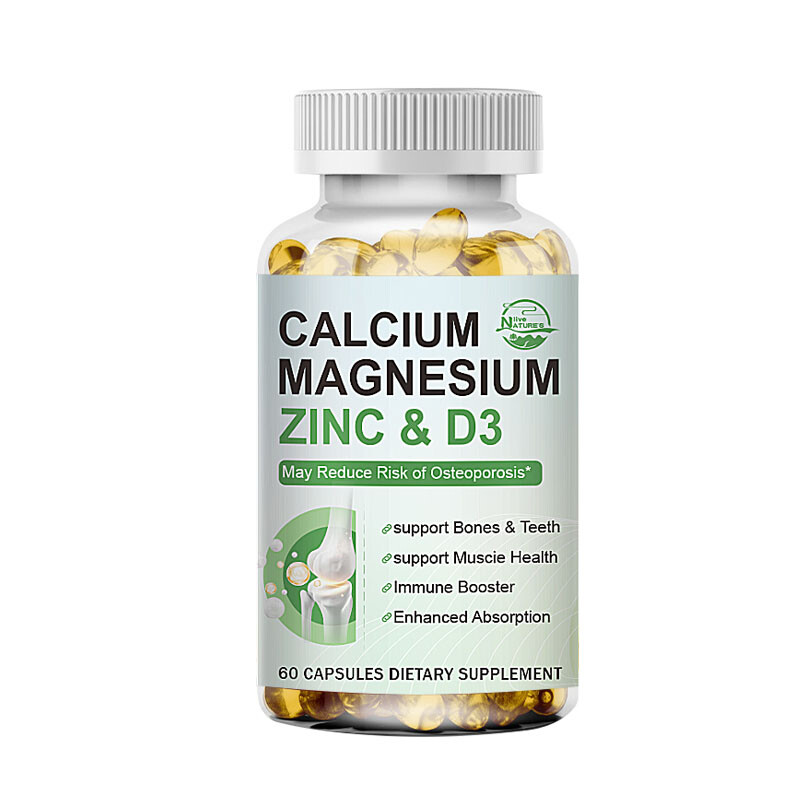 NEW Calcium Magnesium Zinc with Vitamin D3 Support Strong Bone & Muscle Health
