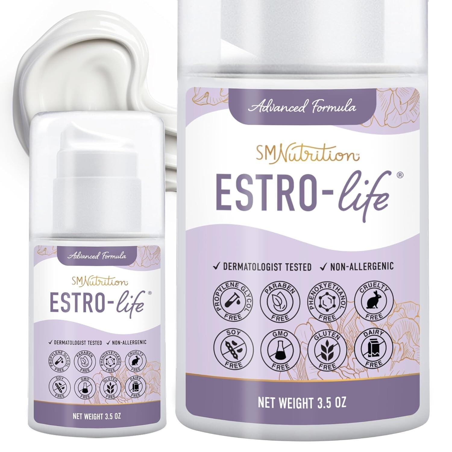 SM Nutrition Estrogen Micronized Estriol Cream (84 Servings, 3.5oz Pump) 175mg